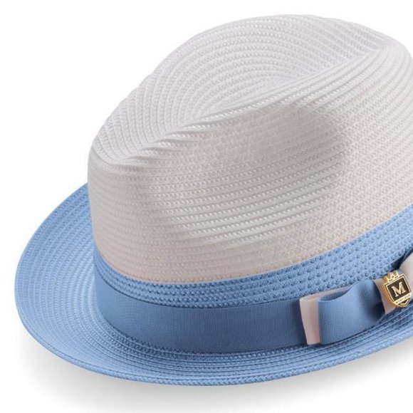 MONTIQUE Other - Montique Two Tone CAROLINE Crown Braided Pinch Fedora  2IN BRIM   H69
